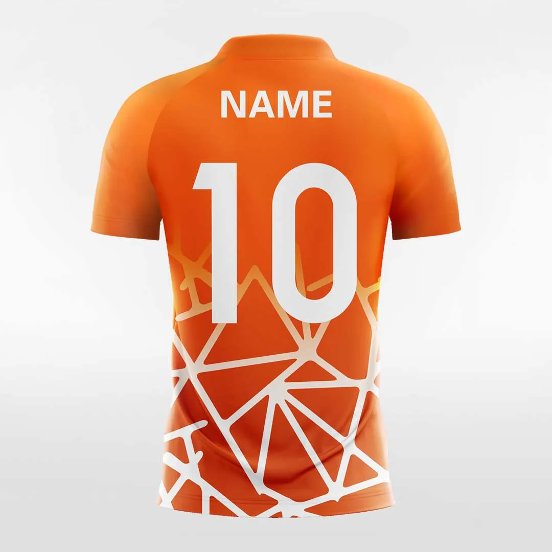 3D Geometry - Women Custom Soccer Jerseys Design Orange