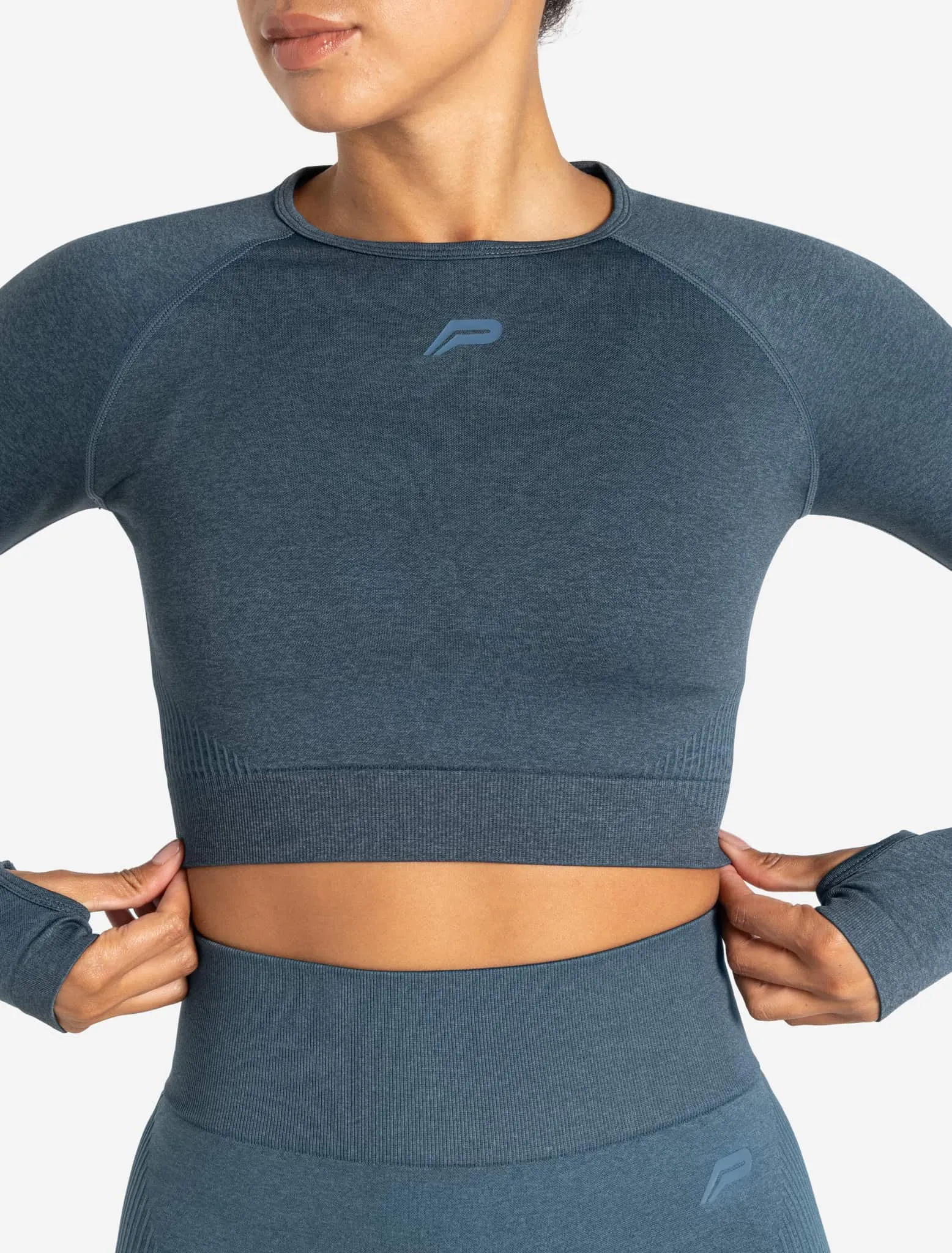 ADAPT 2.0 Seamless Crop Top - Petrol Blue