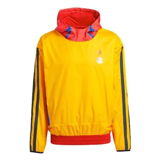 adidas Ee Mcd Basketball Casual Sports hooded Long Sleeves Yellow