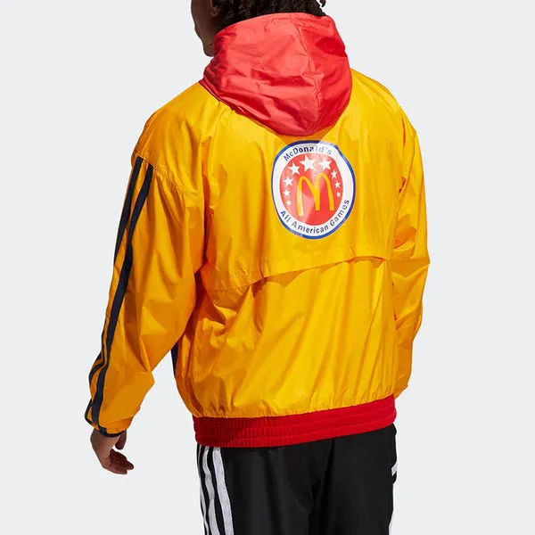 adidas Ee Mcd Basketball Casual Sports hooded Long Sleeves Yellow