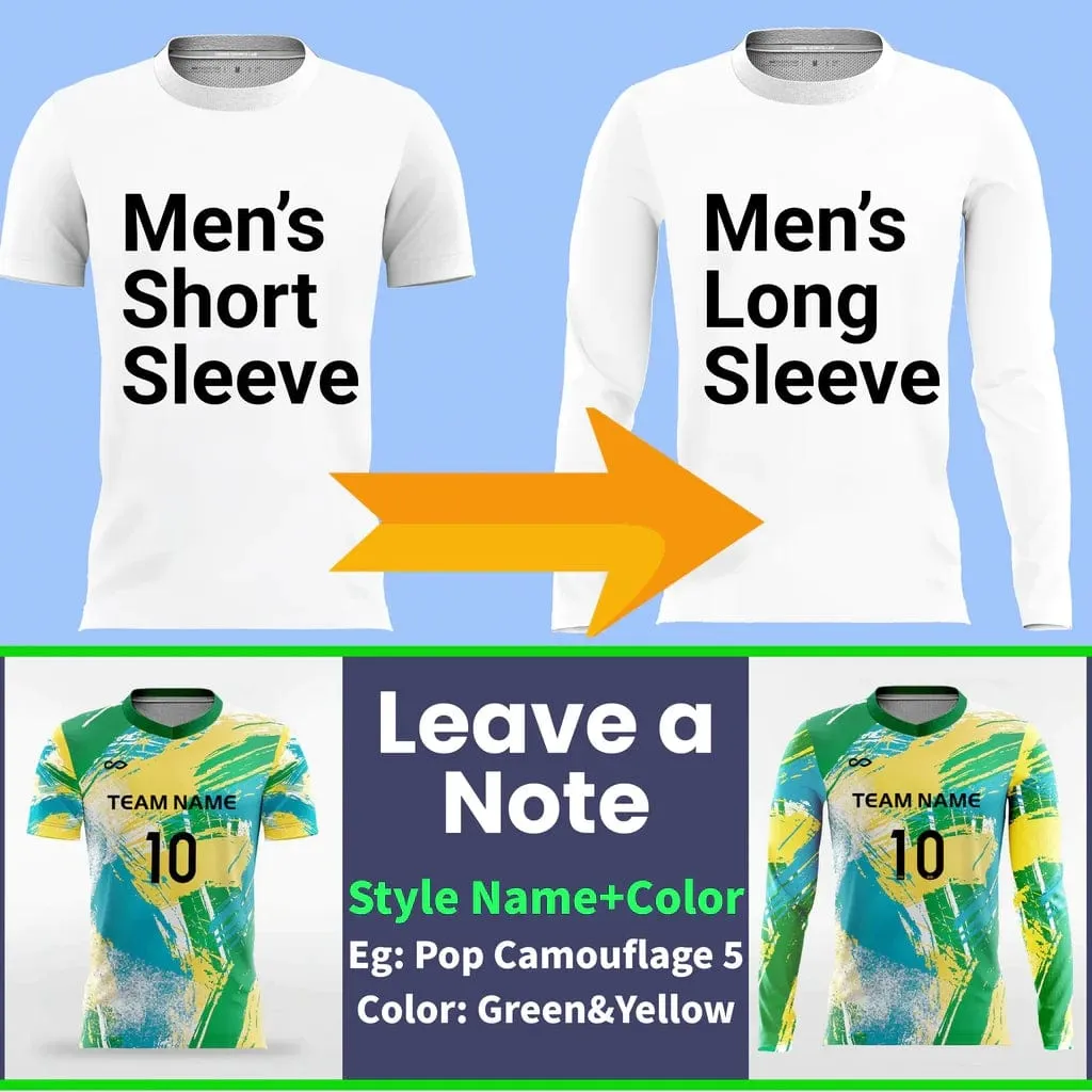 Any Style for Custom Soccer Jerseys Long Sleeve