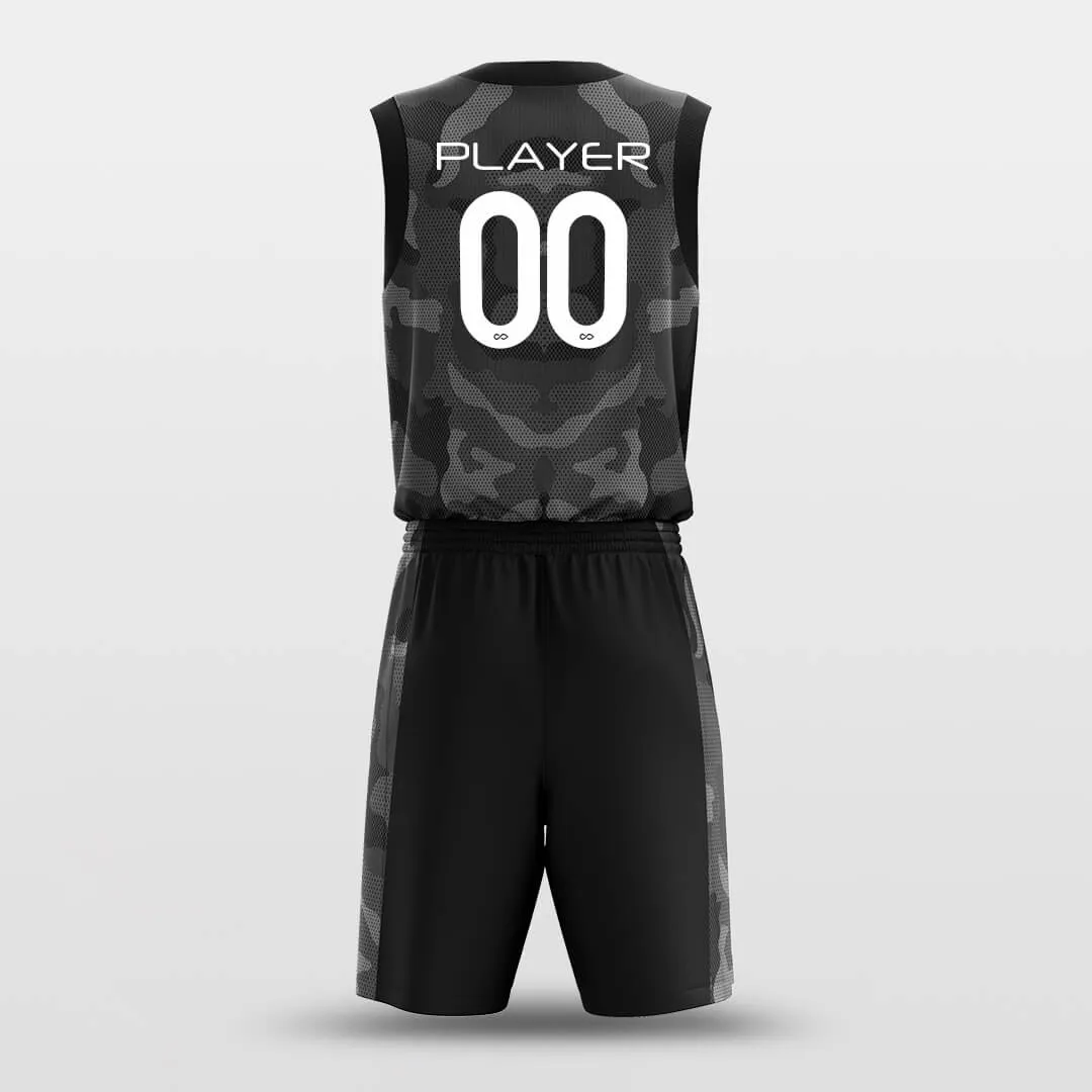 Black Camouflage - Custom Sublimated Basketball Jersey Set