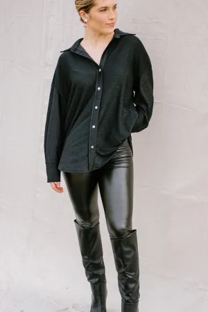 Black Faux Leather Leggings