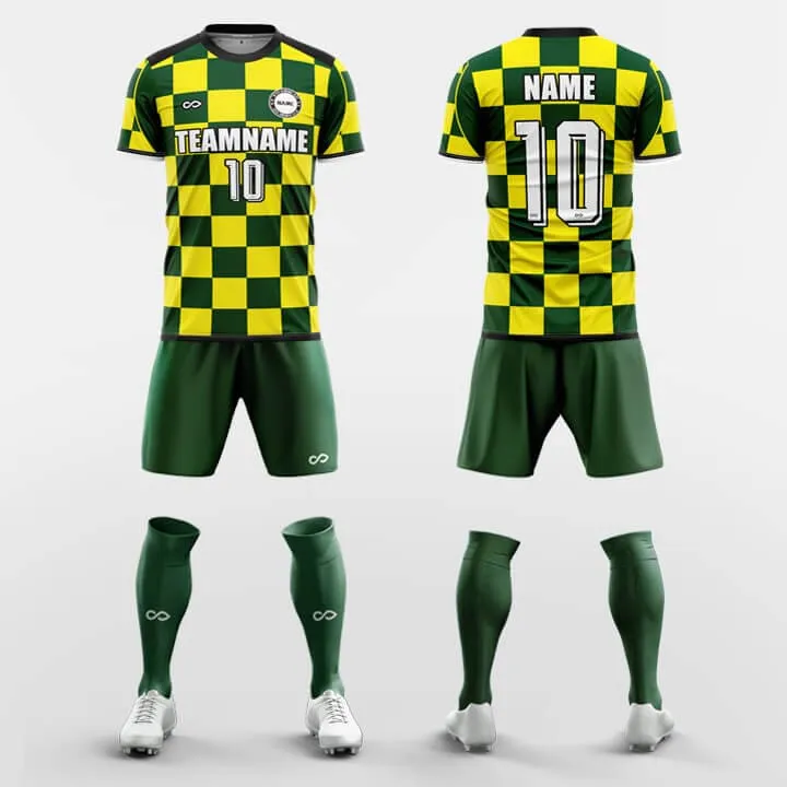 Checkerboard-Custom Soccer Jerseys Kit Sublimated Design