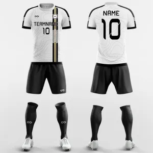 Classic Black Contour - Custom Soccer Jerseys Kit Design