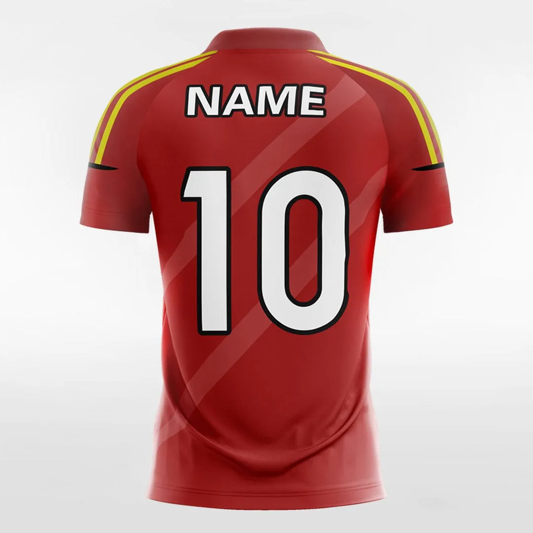 Classic Red - Women Custom Soccer Jerseys Design Diagonal