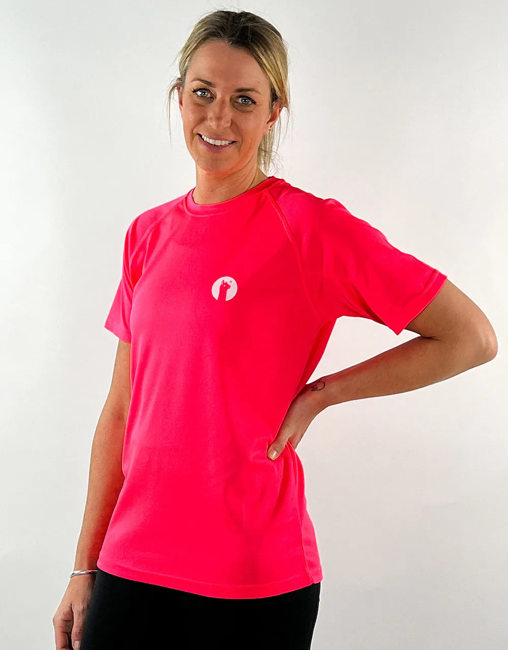 Electric Pink Active Llama T-Shirt