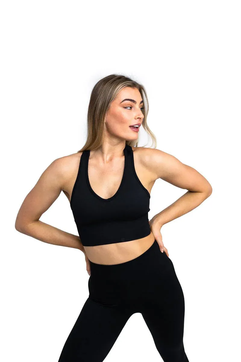 Gem Black Seamless Crop - Black