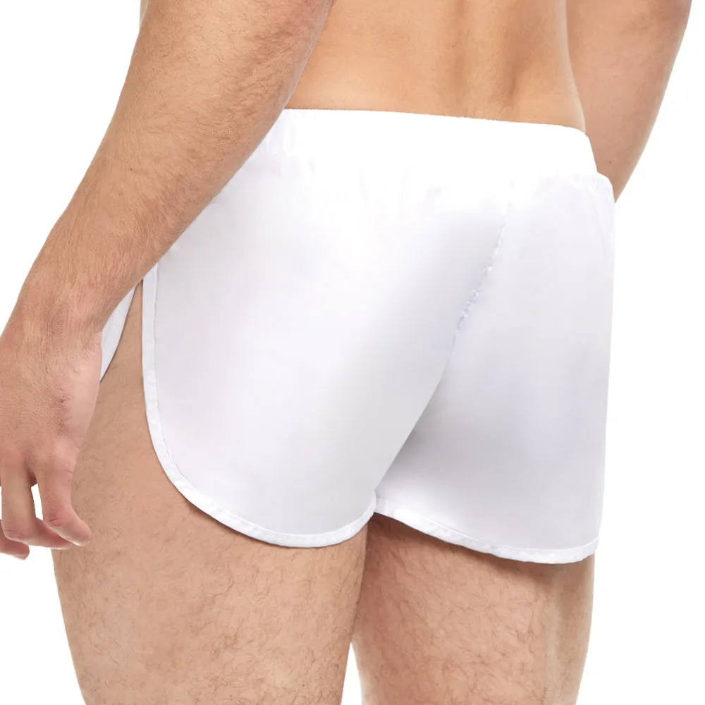 Goal Line Extreme Split Booty Shorts White