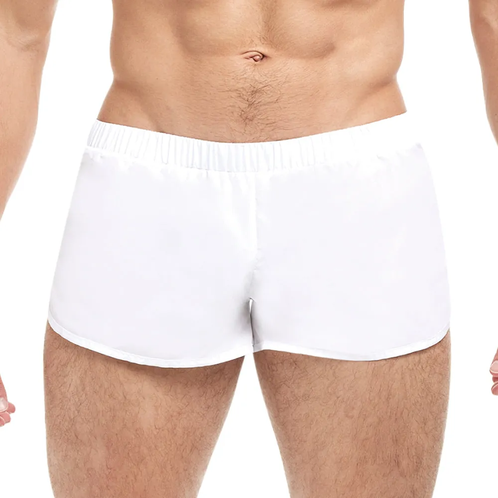 Goal Line Extreme Split Booty Shorts White