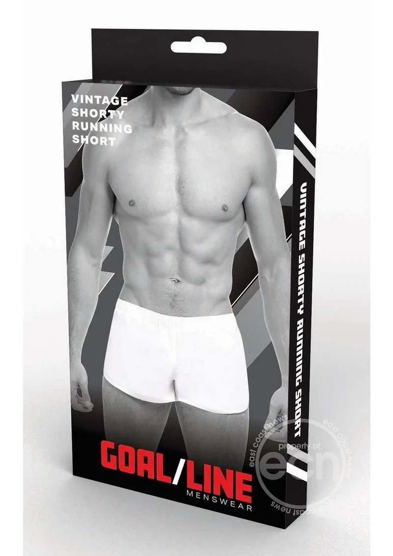 Goal Line Extreme Split Booty Shorts White