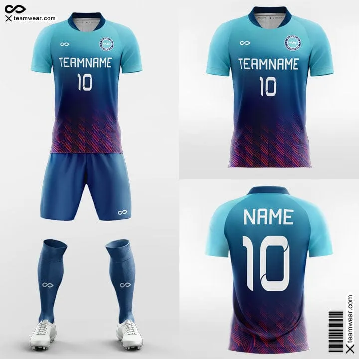 Gradient Blue - Custom Soccer Jerseys Kit Sublimated for Women