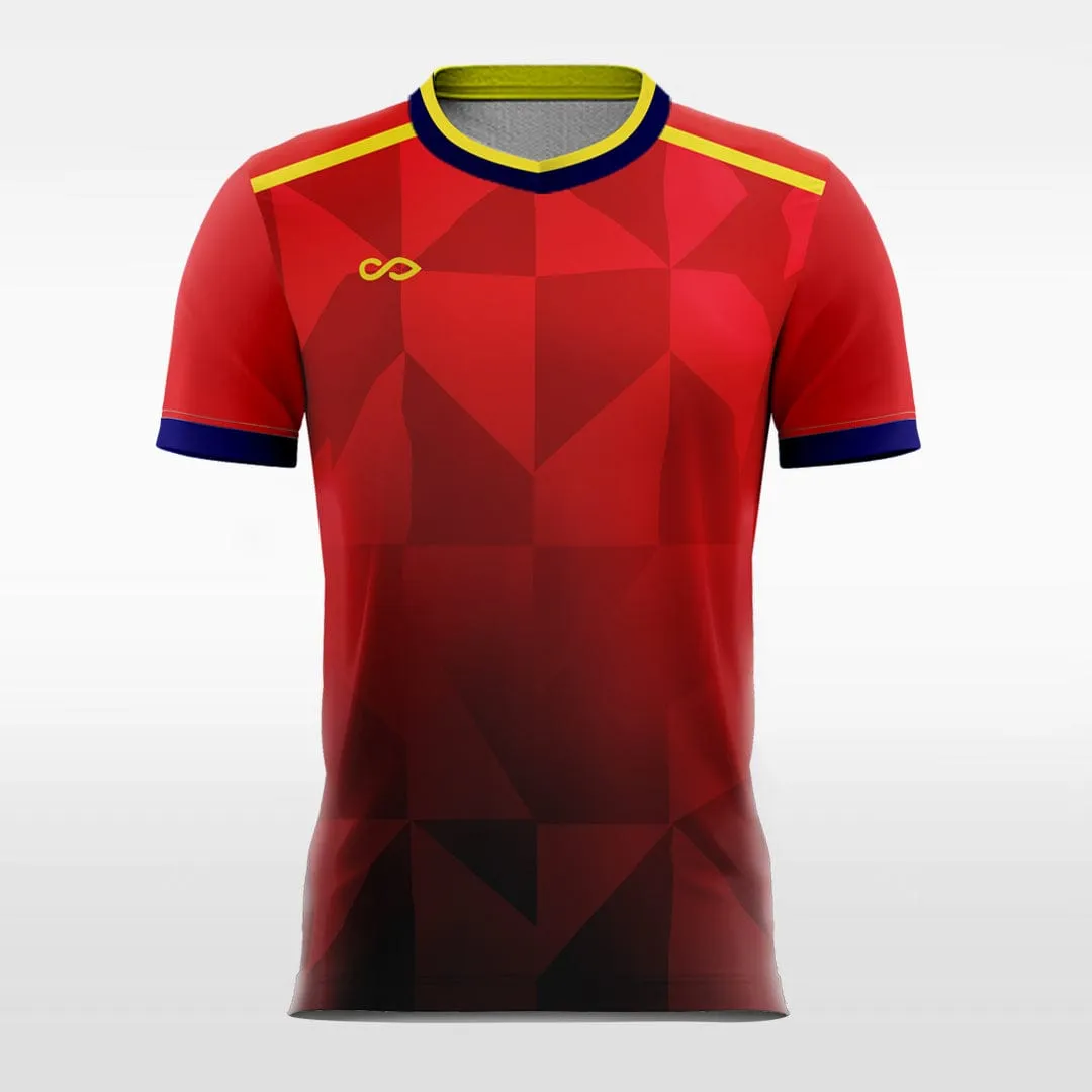 Gradient Geometry - Custom Kids Soccer Jerseys Design Red