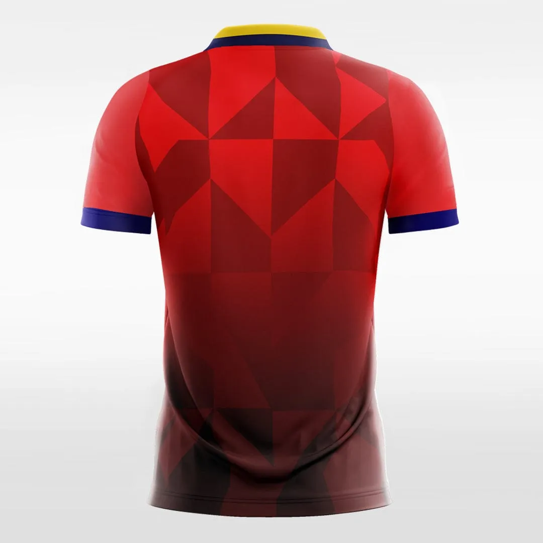 Gradient Geometry - Custom Kids Soccer Jerseys Design Red