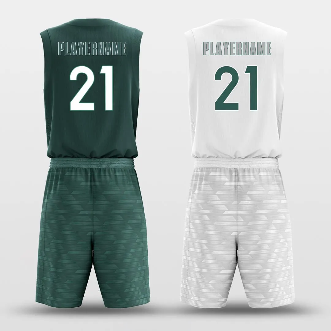 Green Space - Custom Reversible Sublimated Basketball Jersey Set