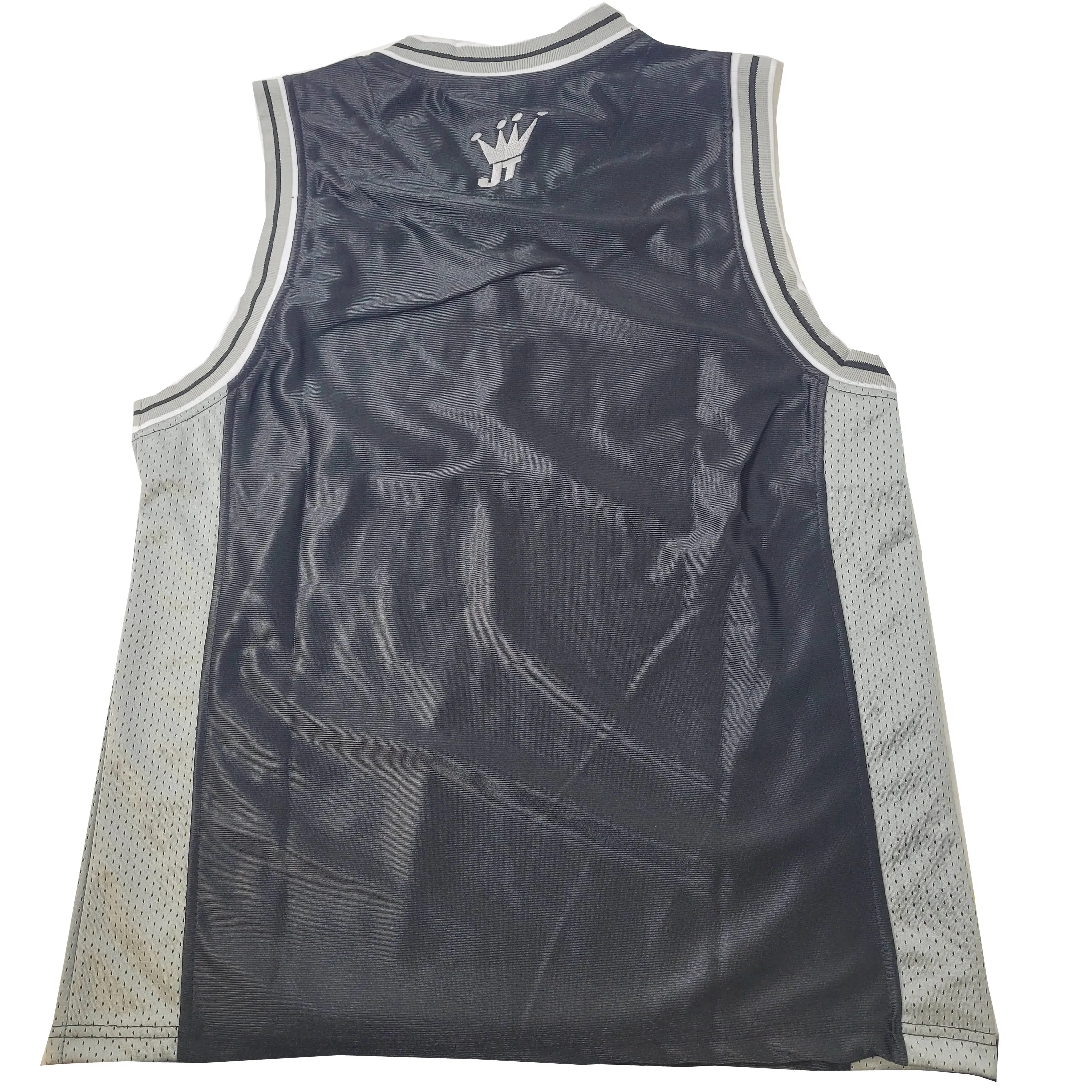 JT Basketball Retro Jersey - Black / Grey