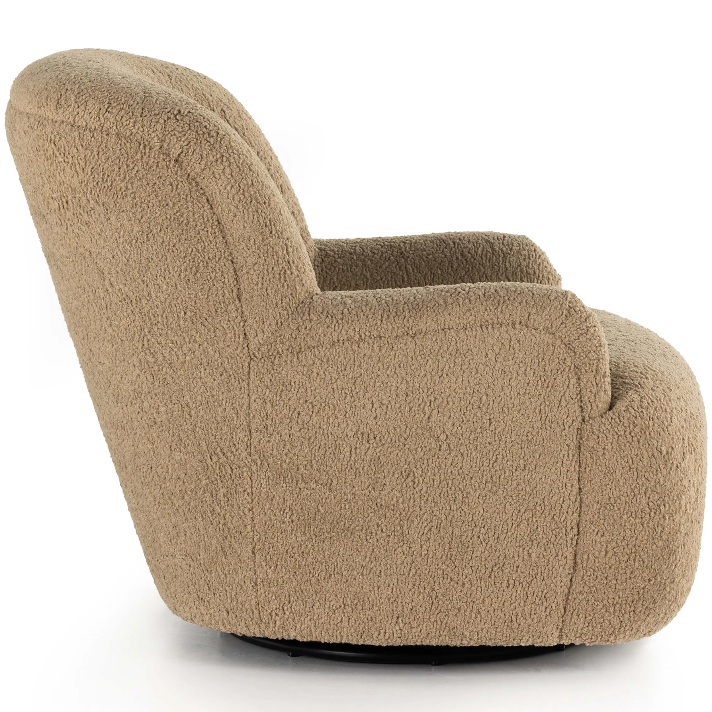 Kadon Swivel Chair, Sheepskin Camel