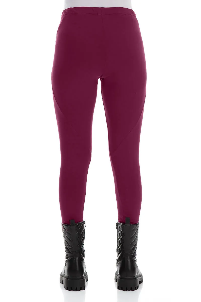 Magenta Cotton Leggings