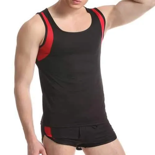 Mens Gym Quick Drying Breathable Mesh Sport Sleeveless Elastic Vest Tank Tops