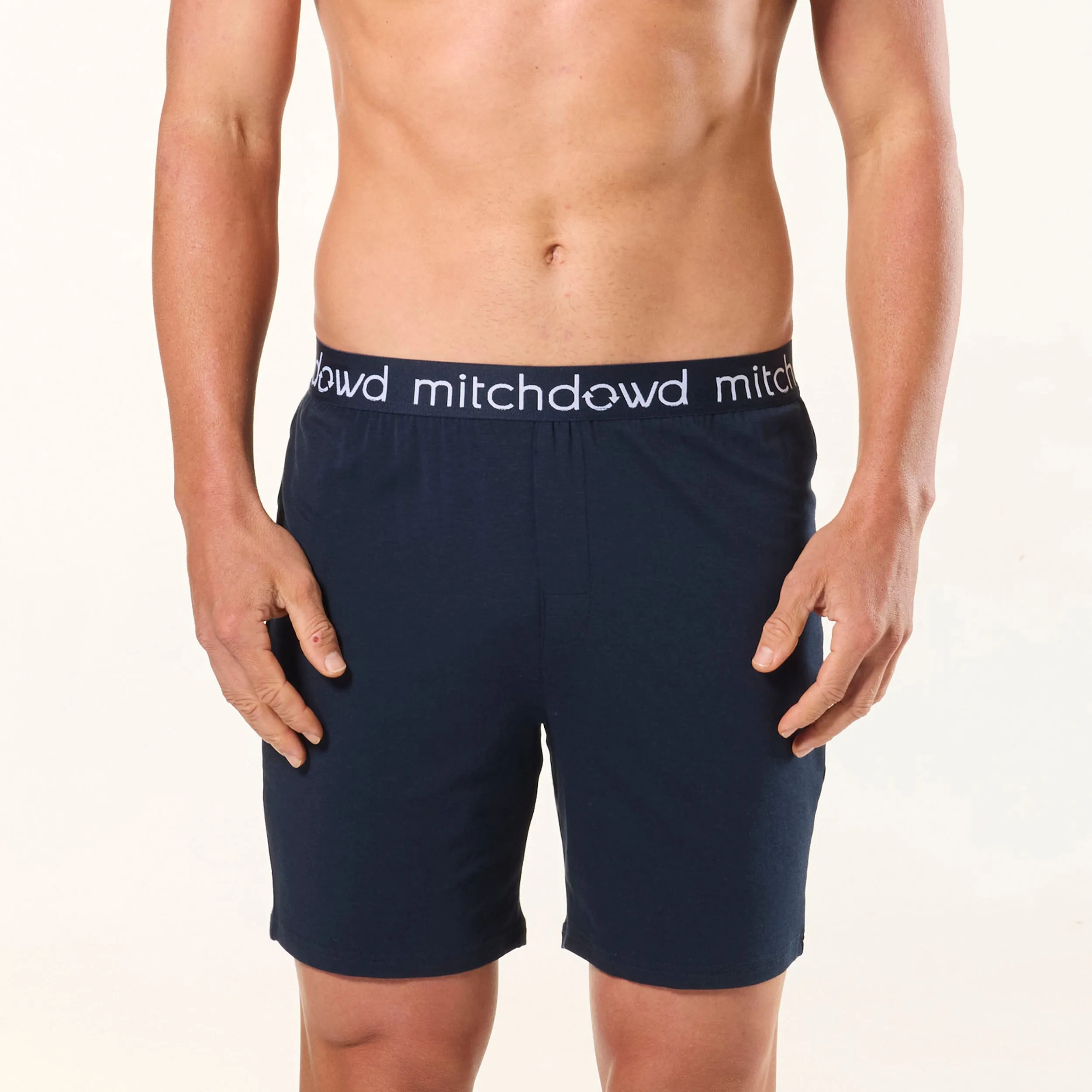 Men's Soft Bamboo Knit Sleep Short - Navy