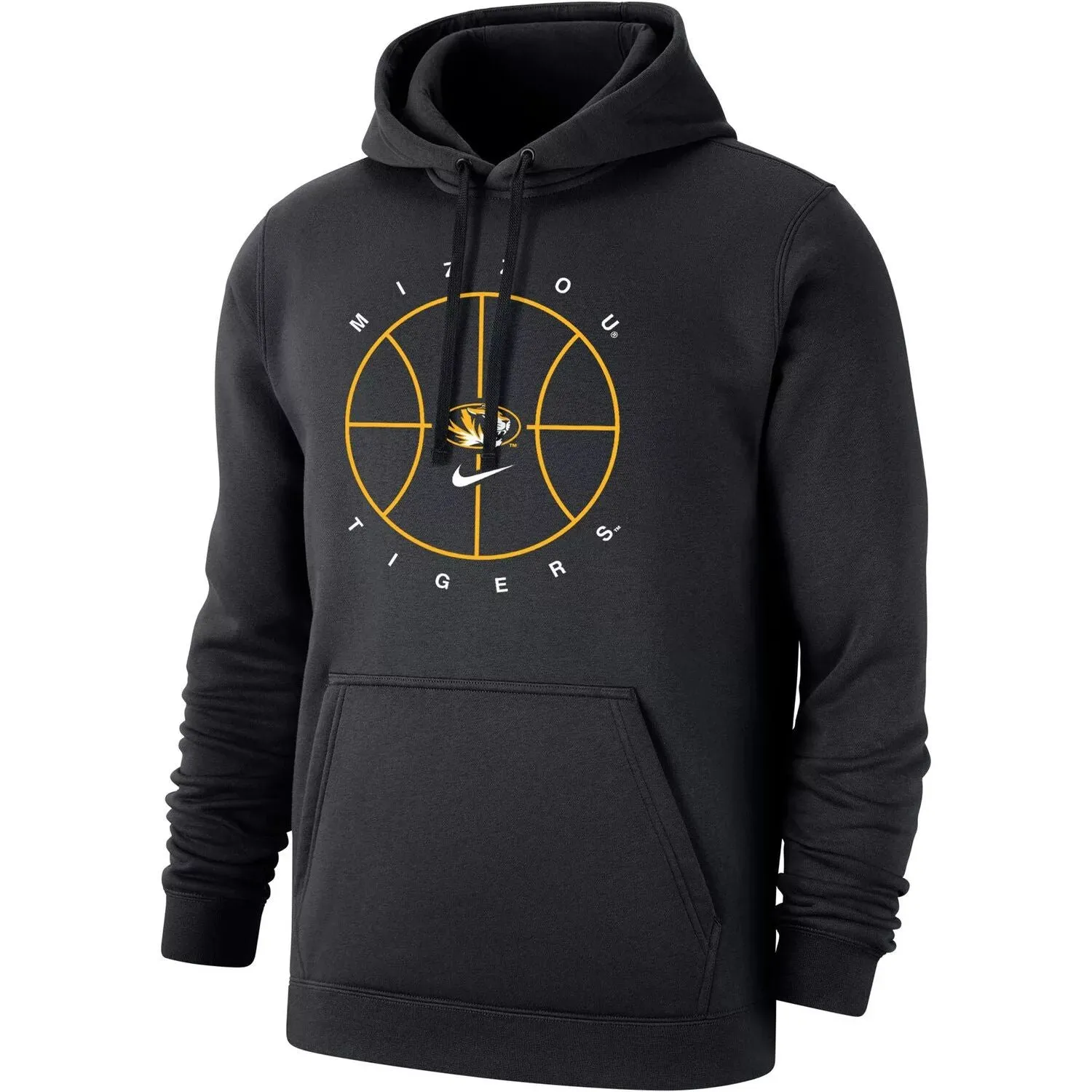 Missouri Tigers Basketball Icon Club Men's Black Fleece Pullover Hoodie