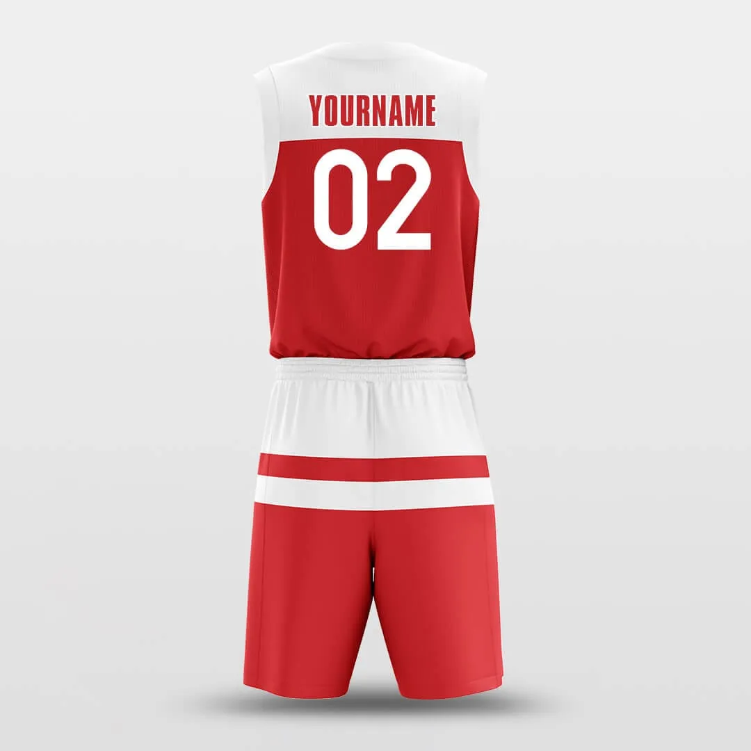 Parallel Red - Customized Basketball Jersey Set Design