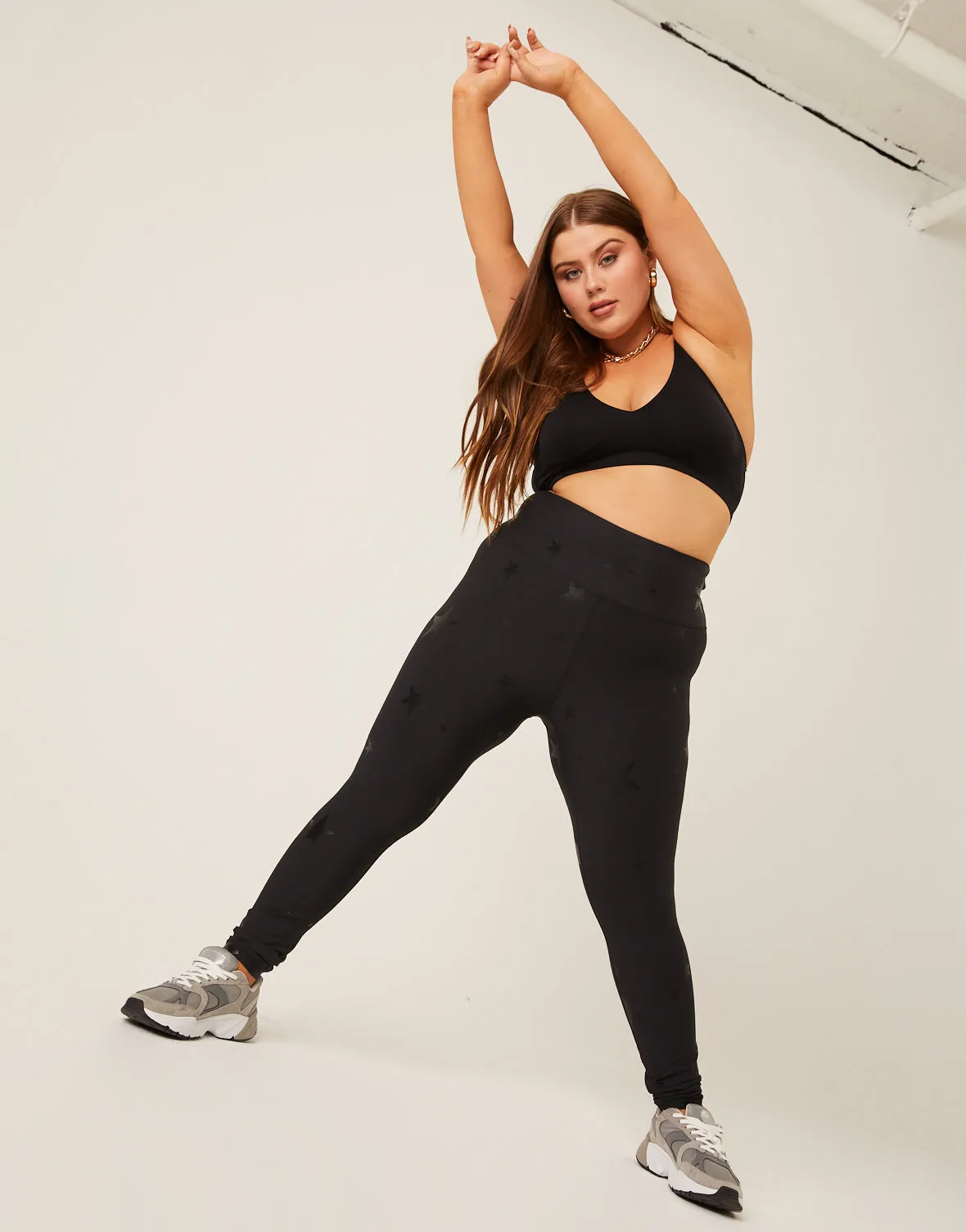 Plus Size Subtle Star Leggings