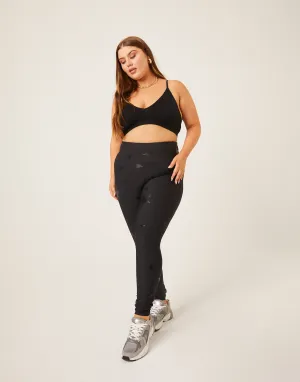 Plus Size Subtle Star Leggings