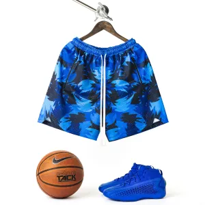 "Pine Blue Camo" Sport Mesh Shorts