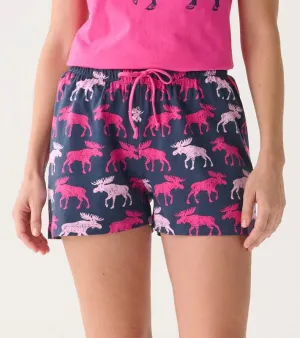 Raspberry Moose Women's Sleep Boxer Shorts