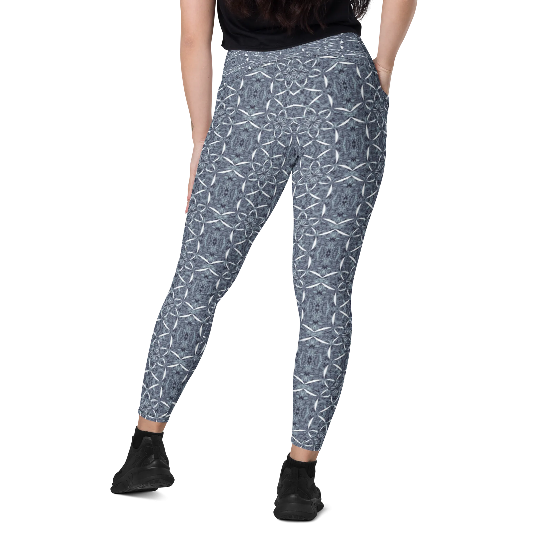 Recursia Lotus Light Leggings With Pockets In Blue