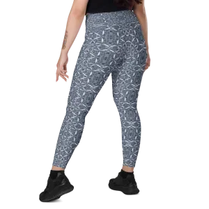 Recursia Lotus Light Leggings With Pockets In Blue