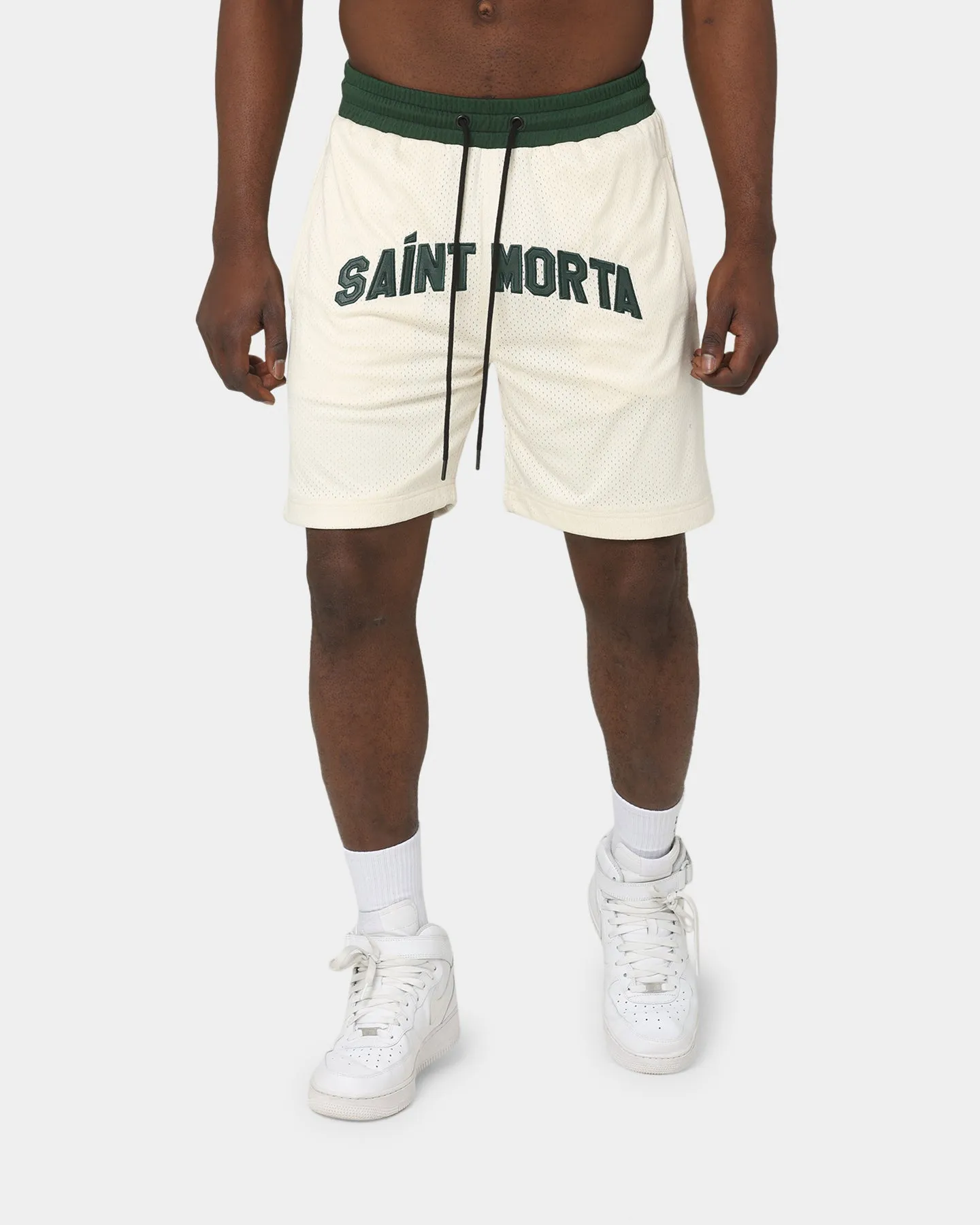 Saint Morta Kingdom Basketball Shorts Off White/Green