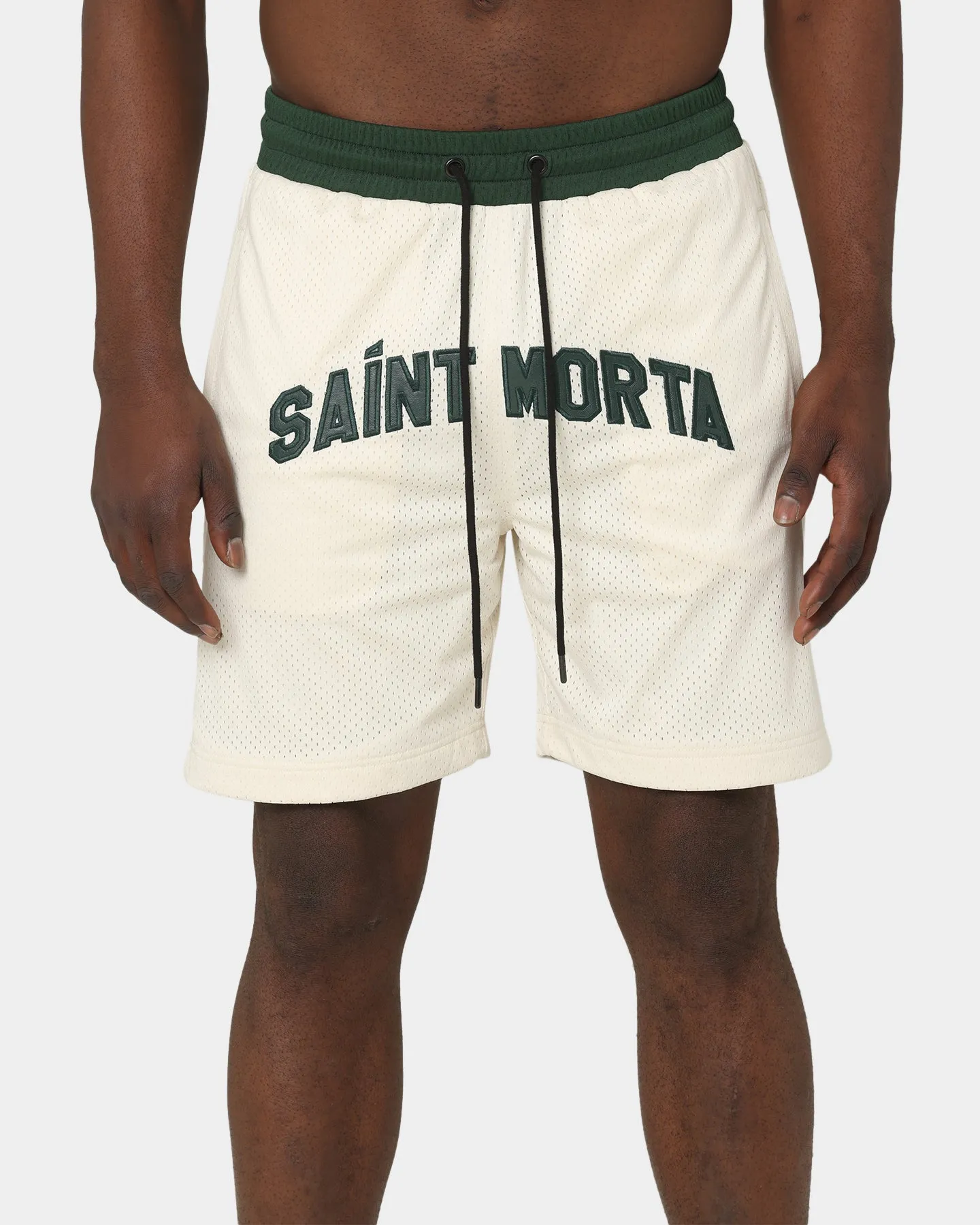 Saint Morta Kingdom Basketball Shorts Off White/Green