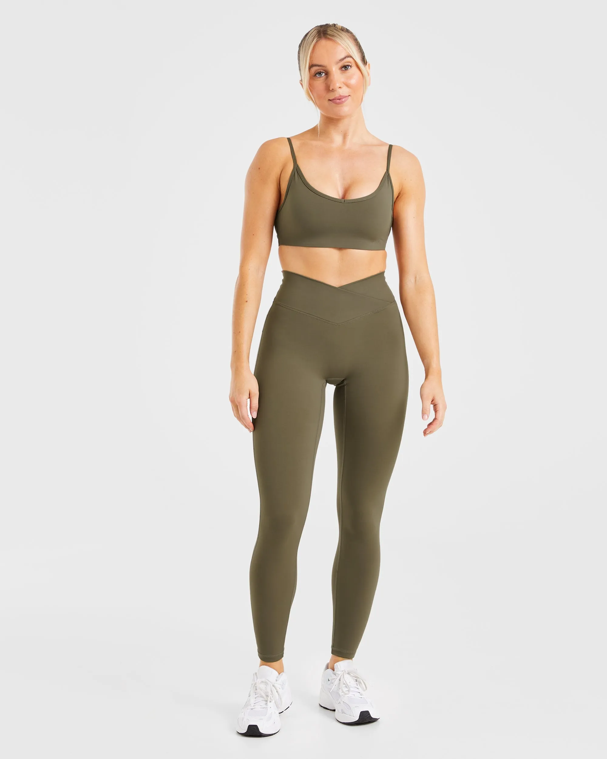 Sculpt Wrap Leggings - Deep Khaki