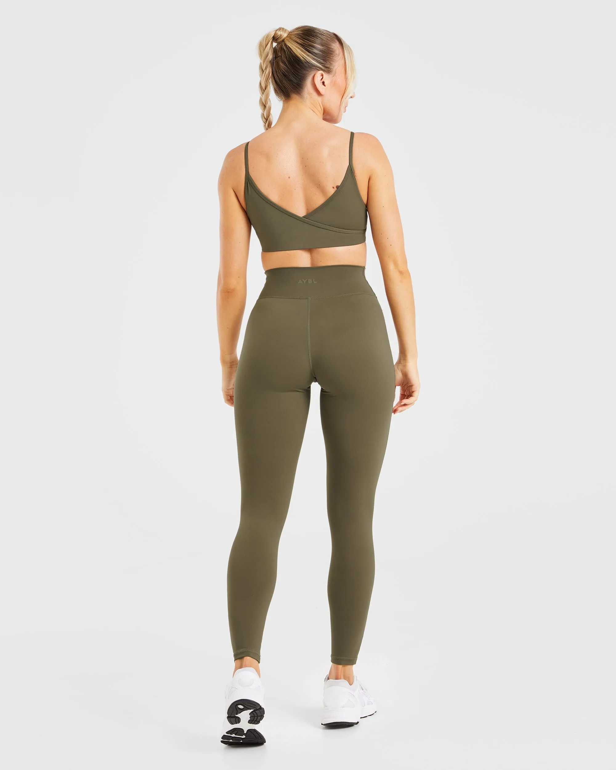 Sculpt Wrap Leggings - Deep Khaki