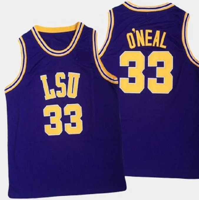 Shaquille O'Neal LSU Tigers College Basketball Throwback Jersey