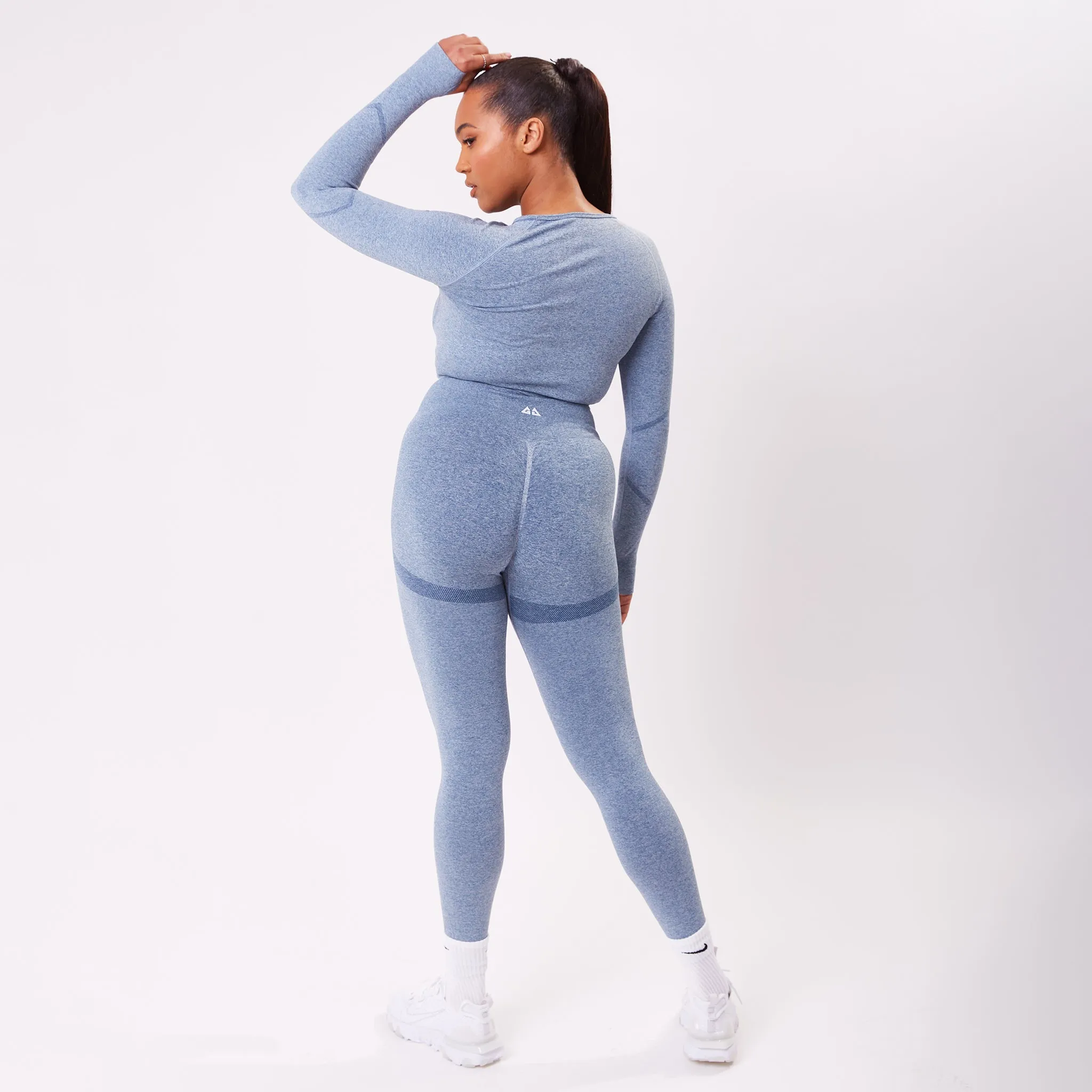 The 'Energy' Scrunch & Seamless Leggings - Steel Blue