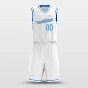 White Blue - Custom Basketball Jersey Design for Team