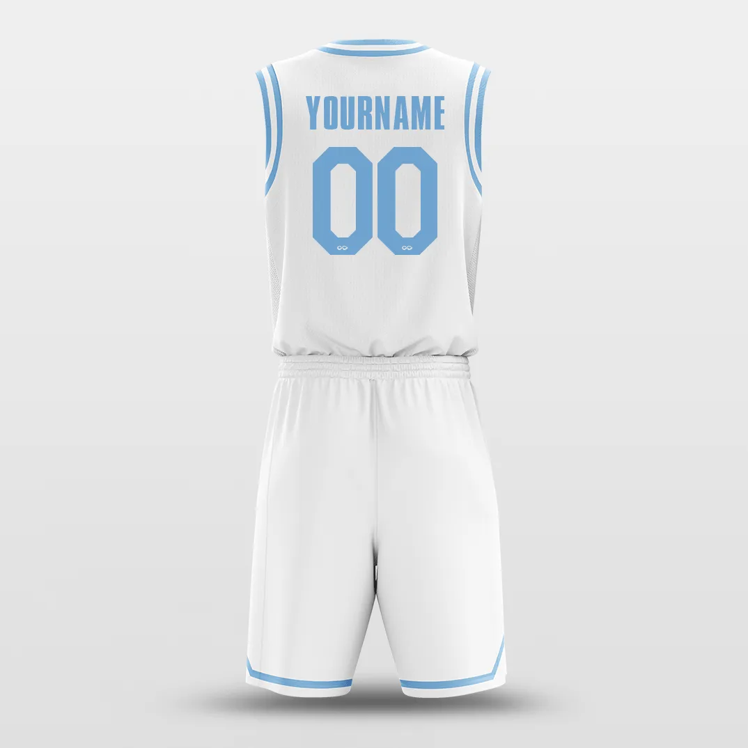 White Blue - Custom Basketball Jersey Design for Team