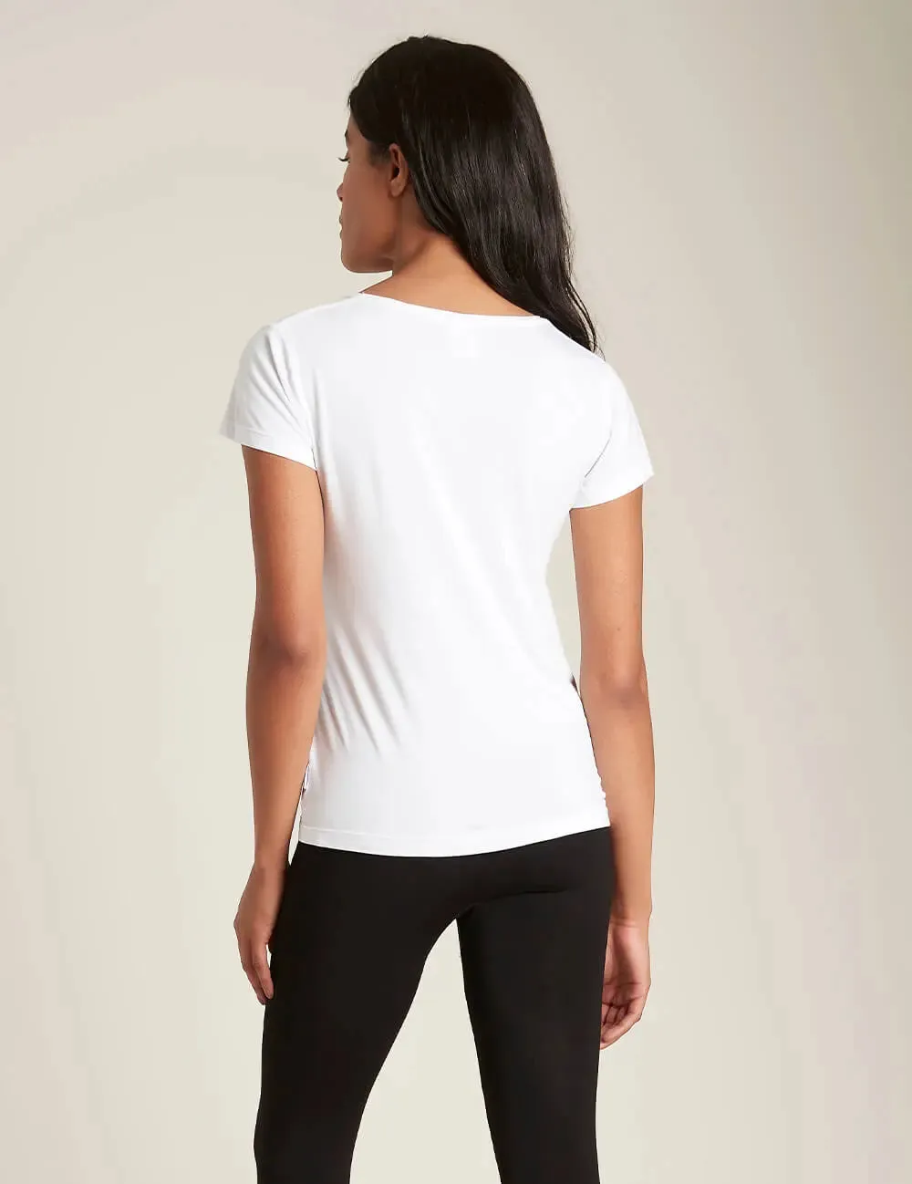 White V-Neck Women's Bamboo T-Shirt