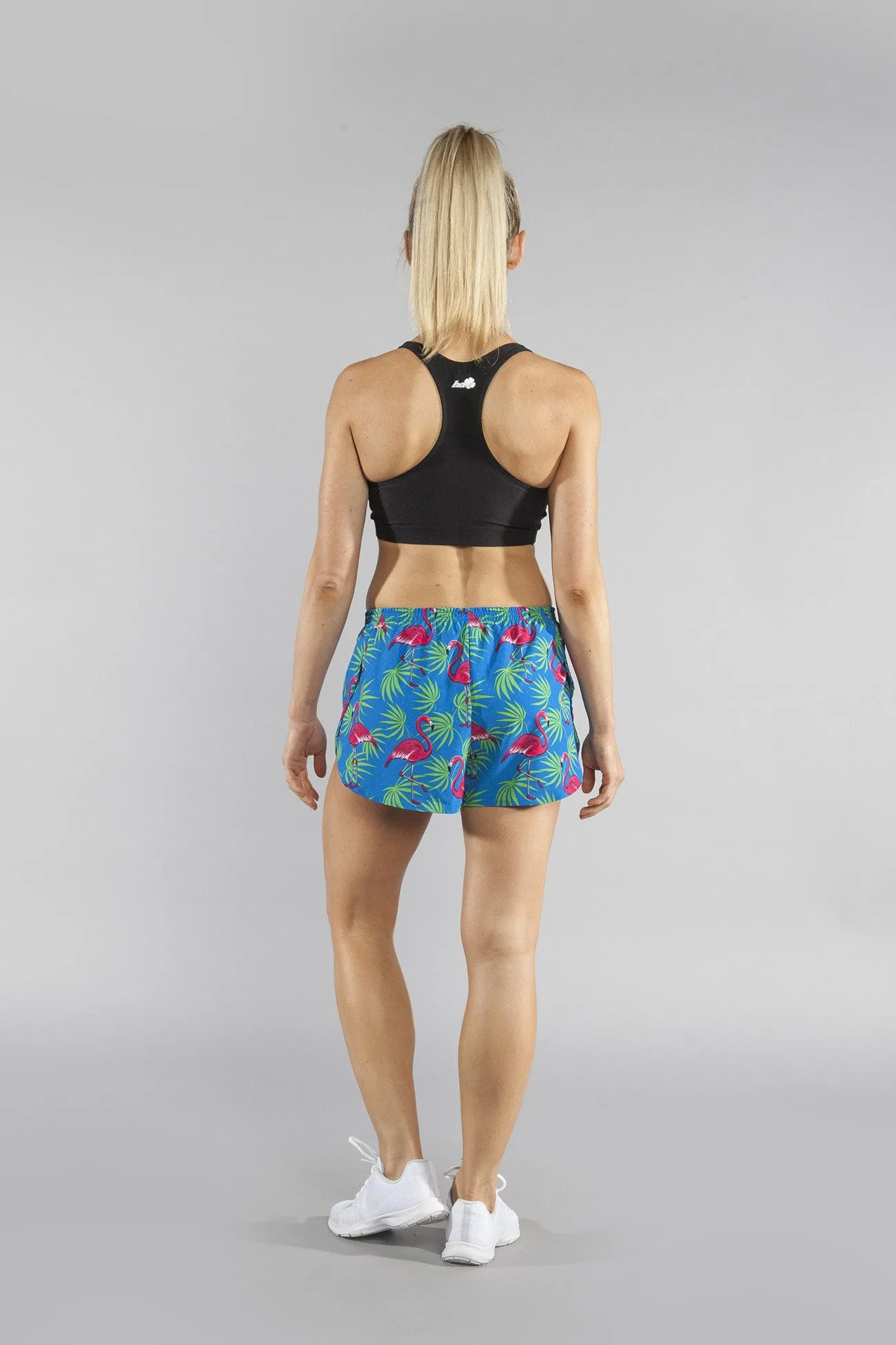 Women's 1" Elite Split Shorts- Flamingo Turquoise