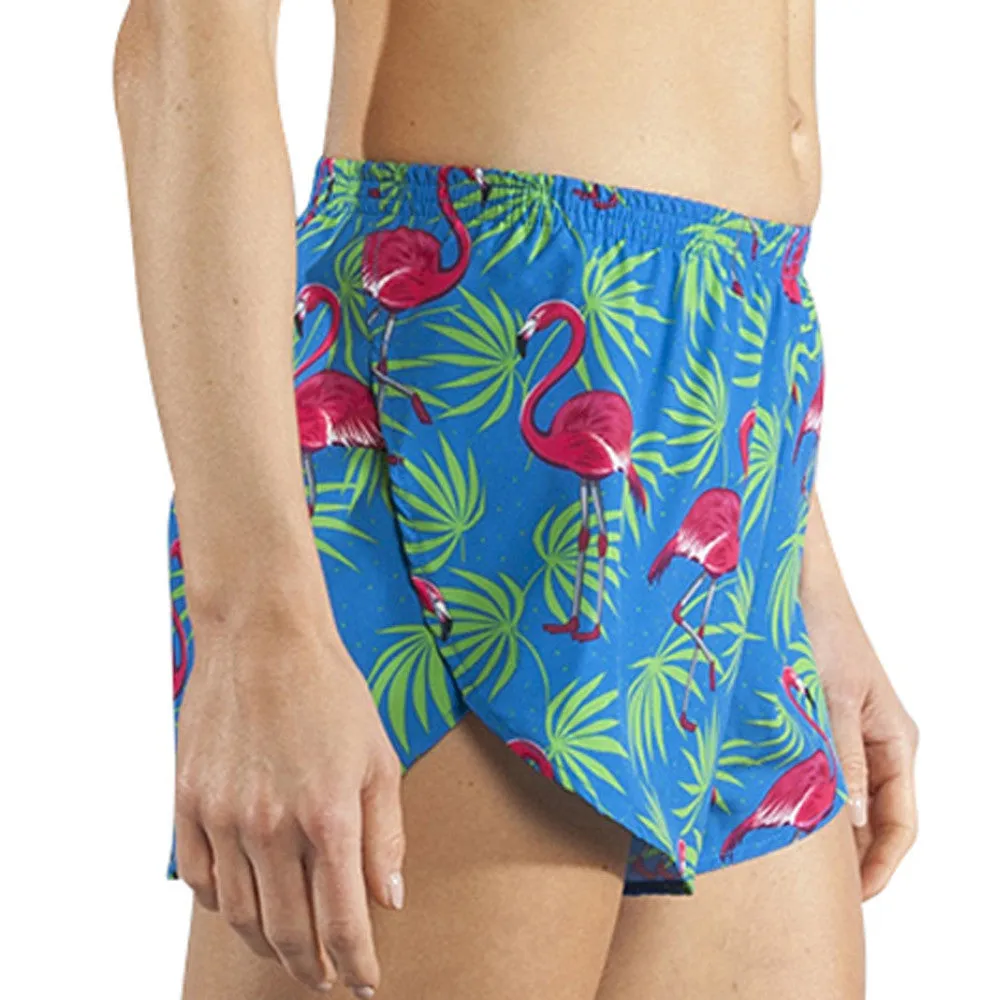 Women's 1" Elite Split Shorts- Flamingo Turquoise