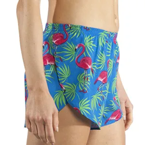 Women's 1" Elite Split Shorts- Flamingo Turquoise